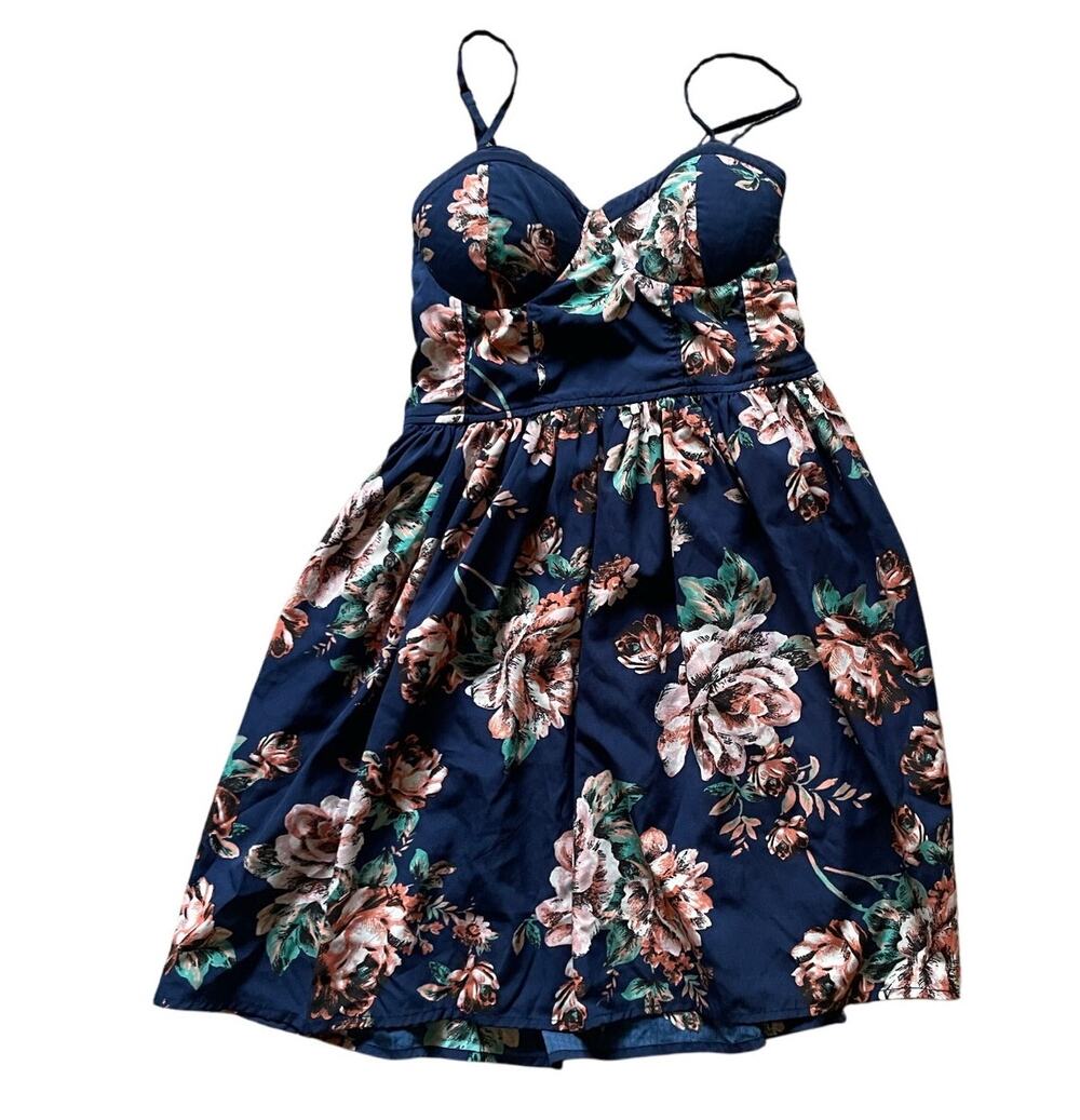 Band of Gypsies Navy Floral Mini Dress